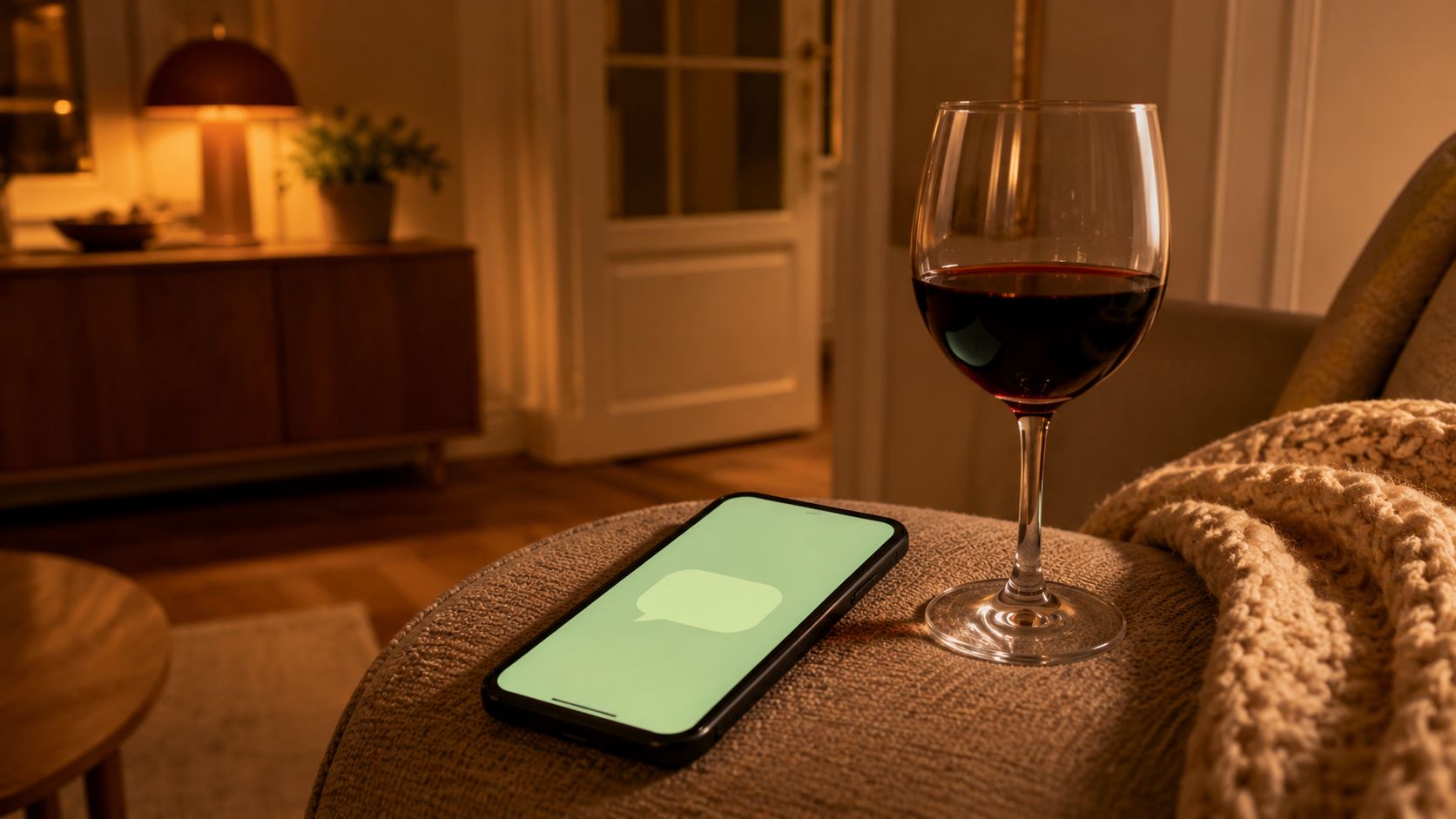 Telefoon met een chatgesprek naast een notitieboekje op een werkbank in een Nederlandse werkplaats