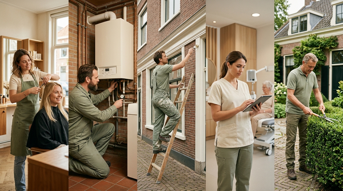 Voorbeeld van CRM-klantkaarten in verschillende werkomgevingen