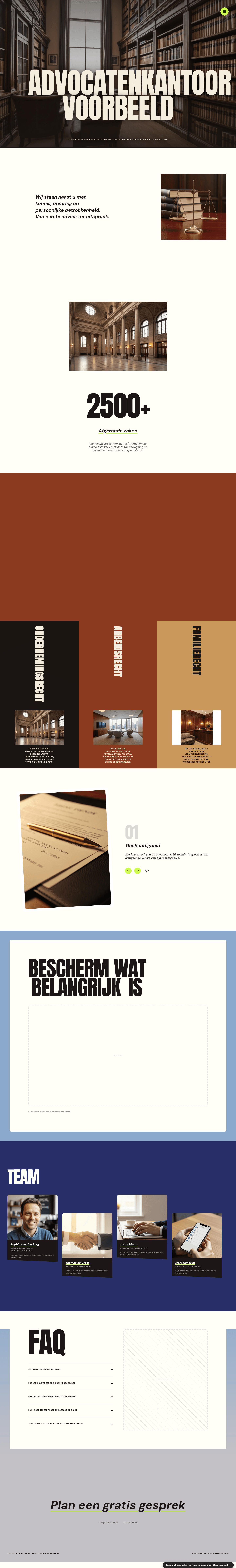 Advocaat website demo &mdash; Bold magazine stijl met grote koppen