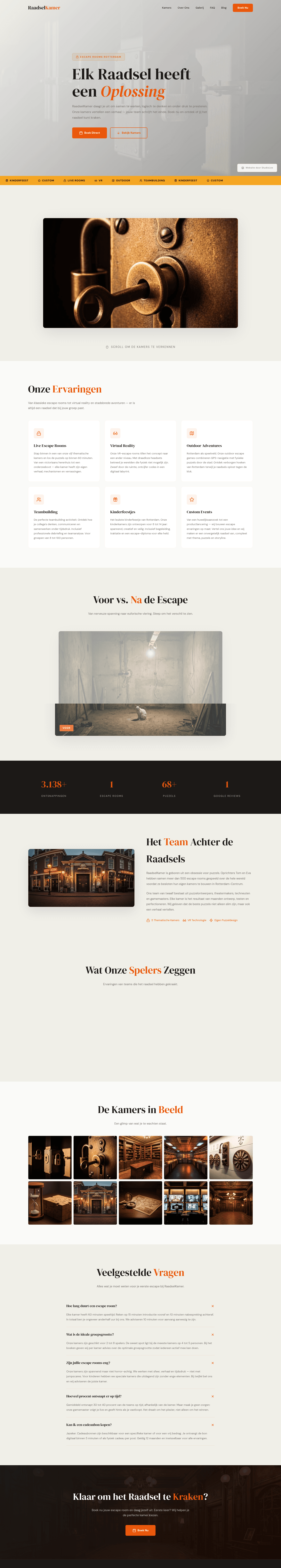Escaperoom website demo &mdash; Kamers Showcase