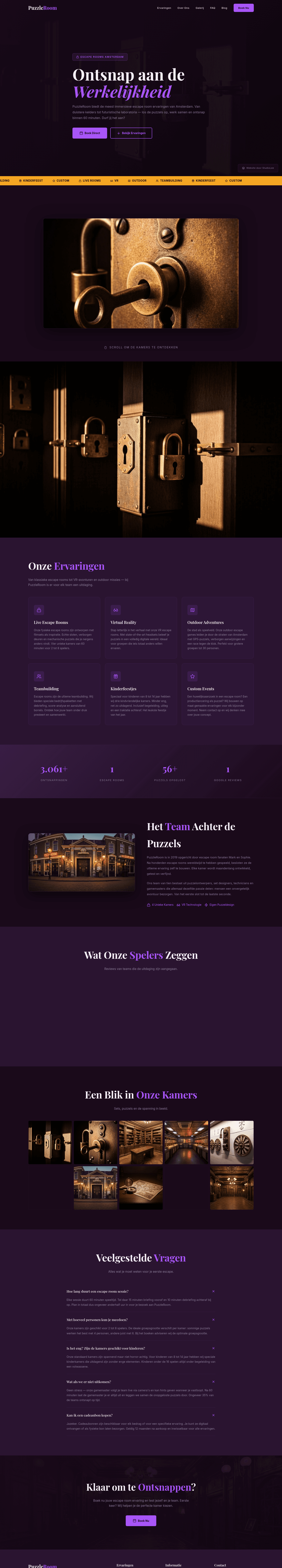 Escaperoom website demo &mdash; Bold Adventure