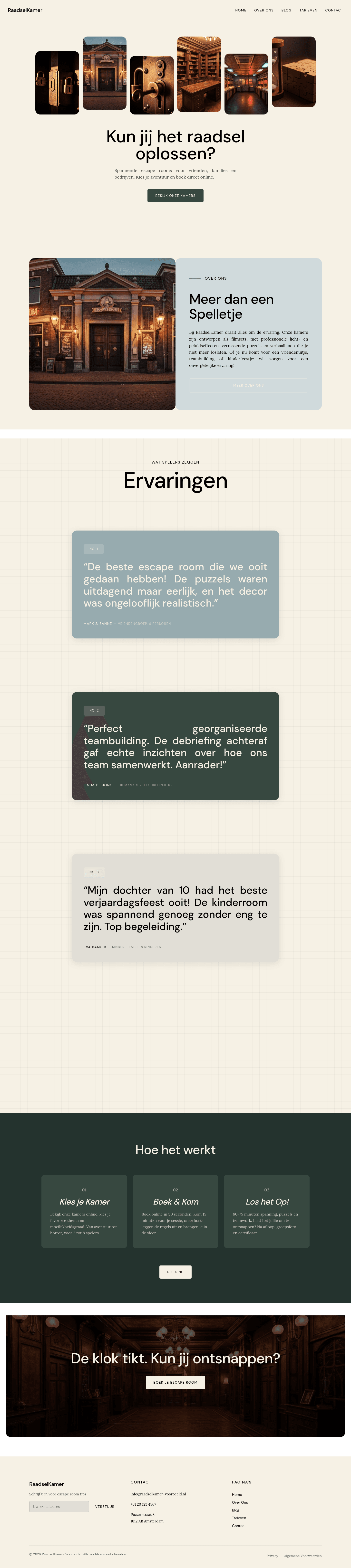 Escaperoom website demo &mdash; Familie & Vrienden