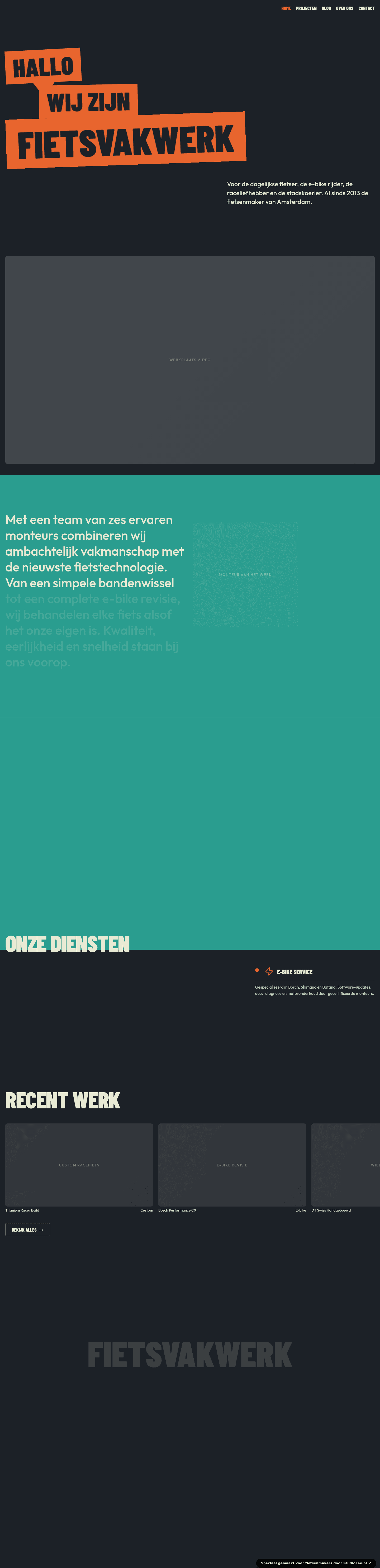 Fietsenmaker website demo &mdash; Klassiek & Vakkundig