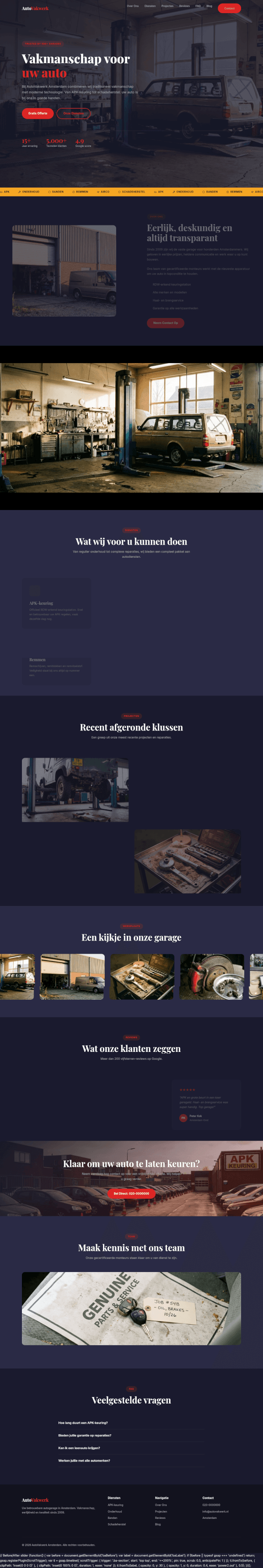 Garage website demo &mdash; Bold Performance