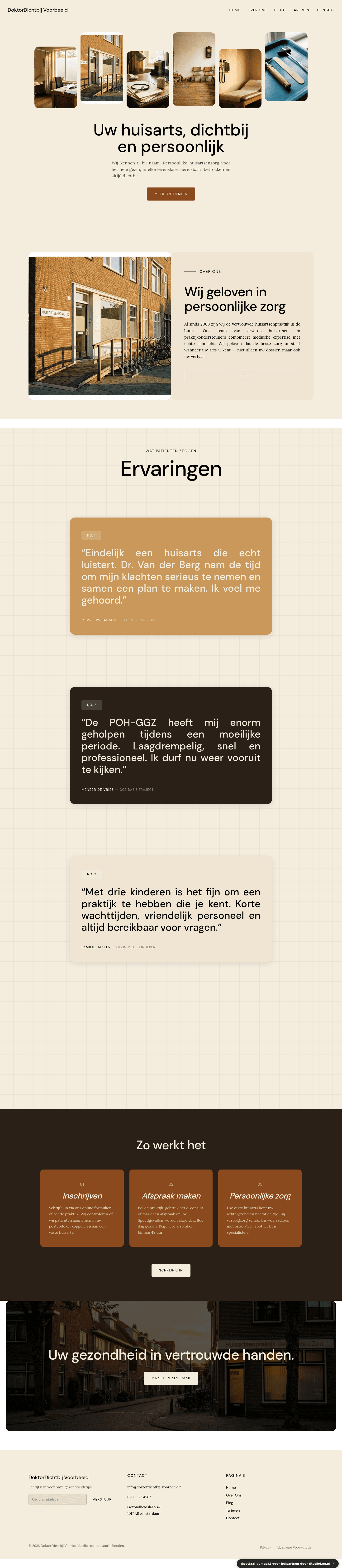 Huisarts website demo &mdash; Warm & Lokaal