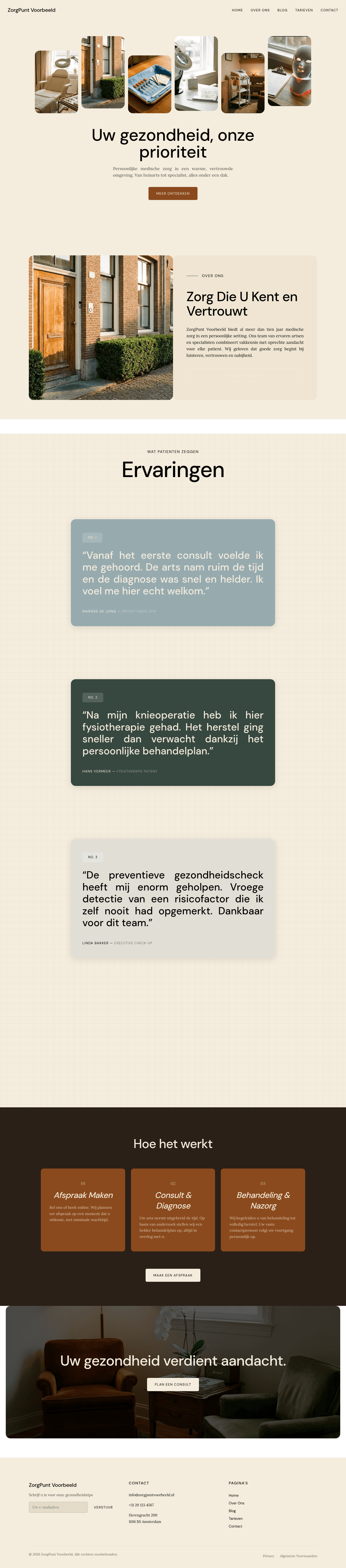 Kliniek website demo &mdash; Warm & Lokaal