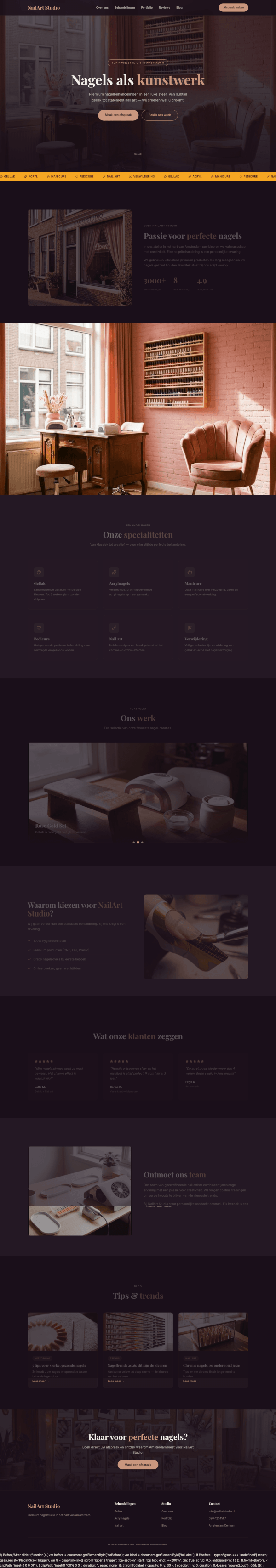 Nagelstudio website demo &mdash; Bold Nail Art