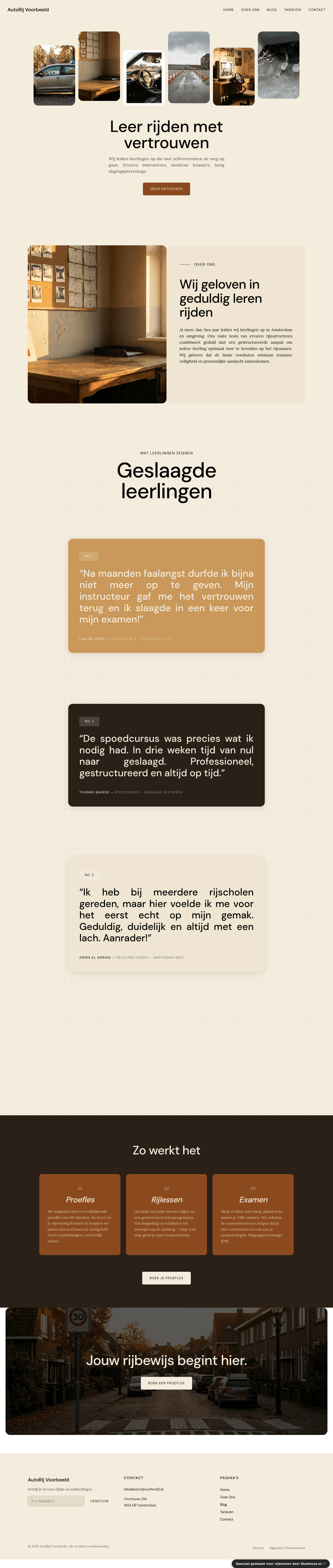 Rijschool website demo &mdash; Buurtrijschool