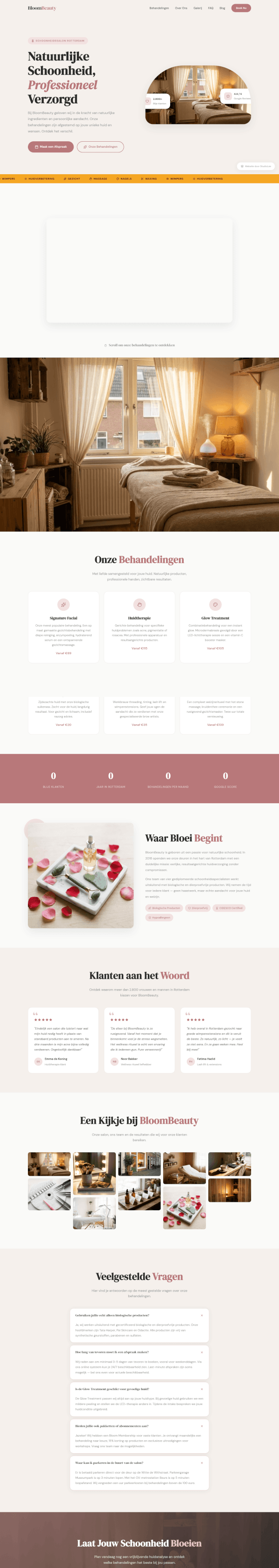 Salon website demo &mdash; Behandeling Showcase