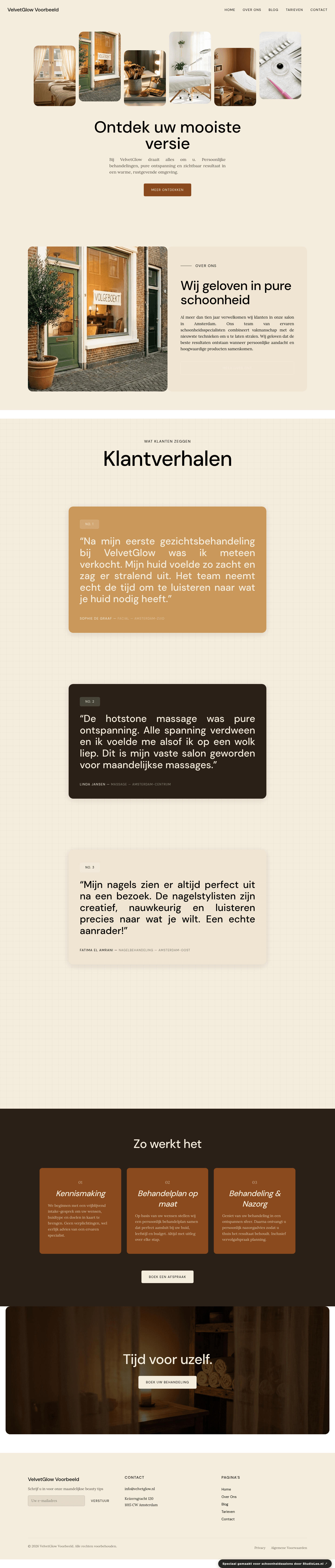 Salon website demo &mdash; Persoonlijk & Knus