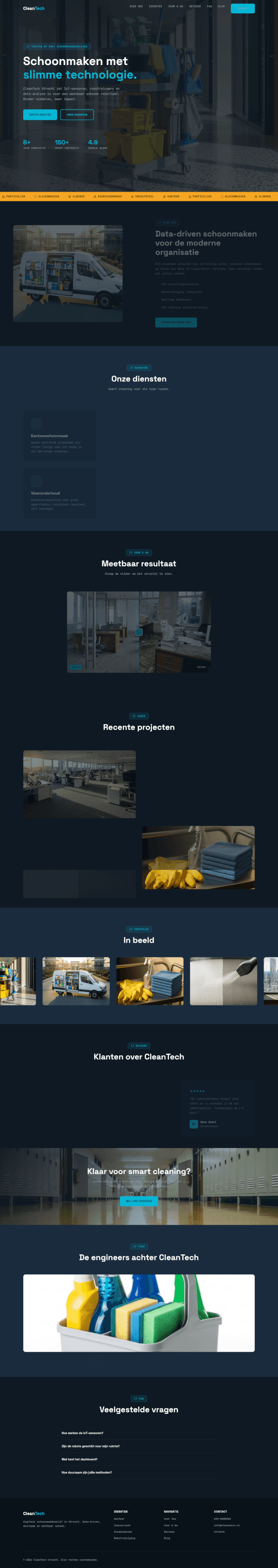 Schoonmaakbedrijf website demo &mdash; Volledig Maatwerk