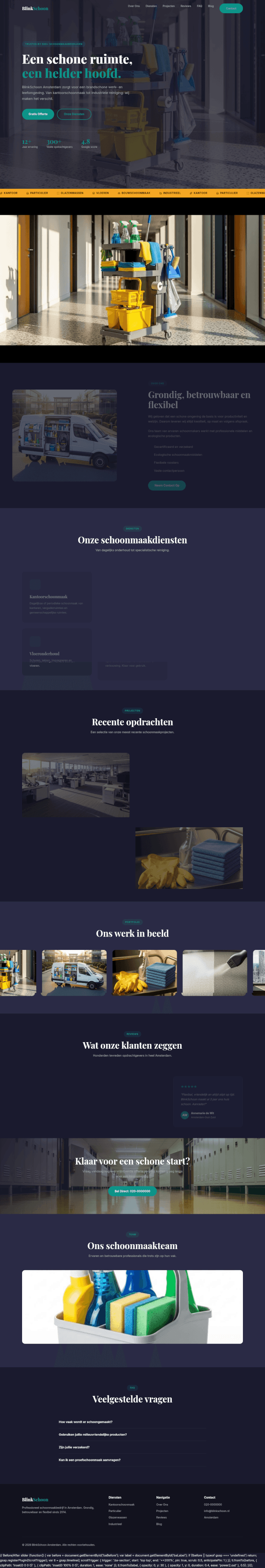 Schoonmaakbedrijf website demo &mdash; Bold & Hygiene