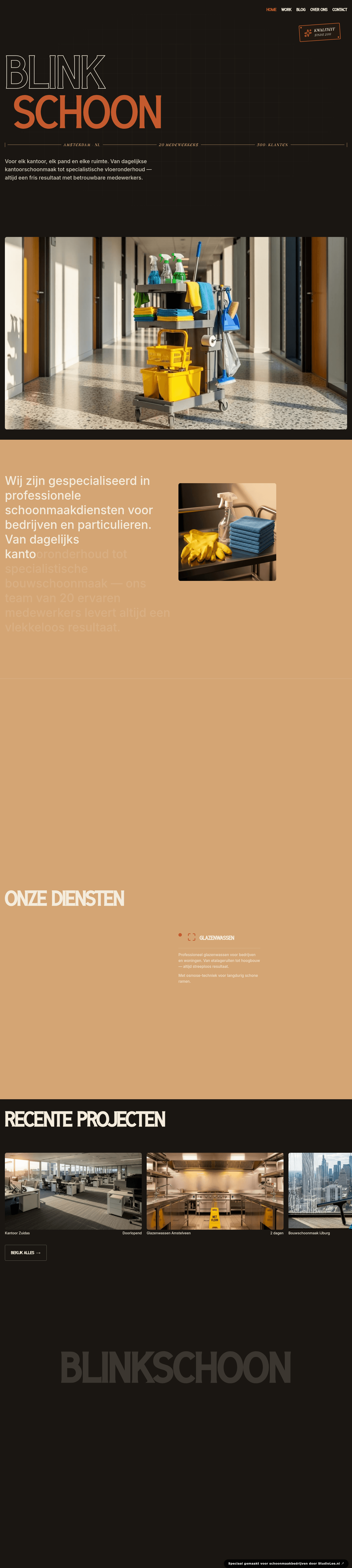 Schoonmaakbedrijf website demo &mdash; Premium & Zakelijk