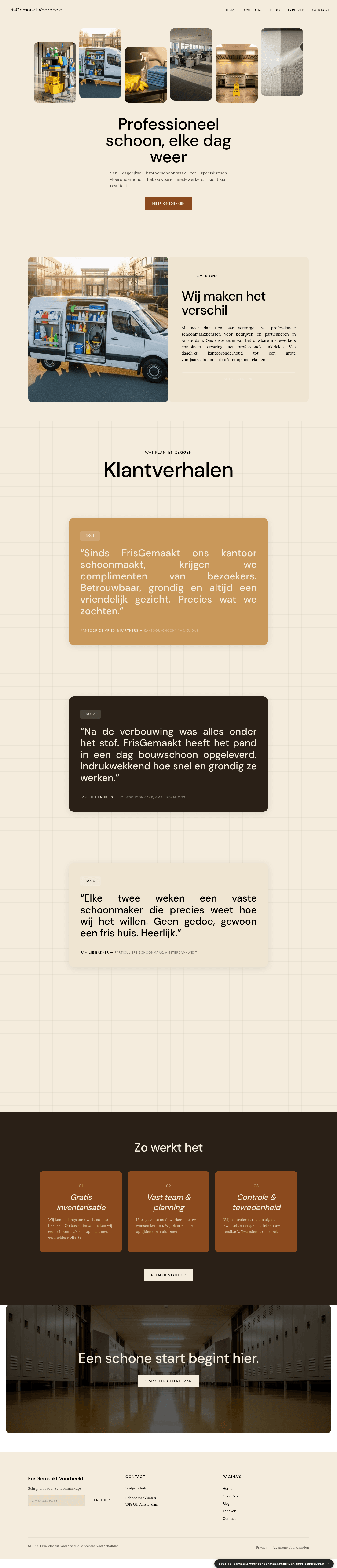 Schoonmaakbedrijf website demo &mdash; Particulier Familie