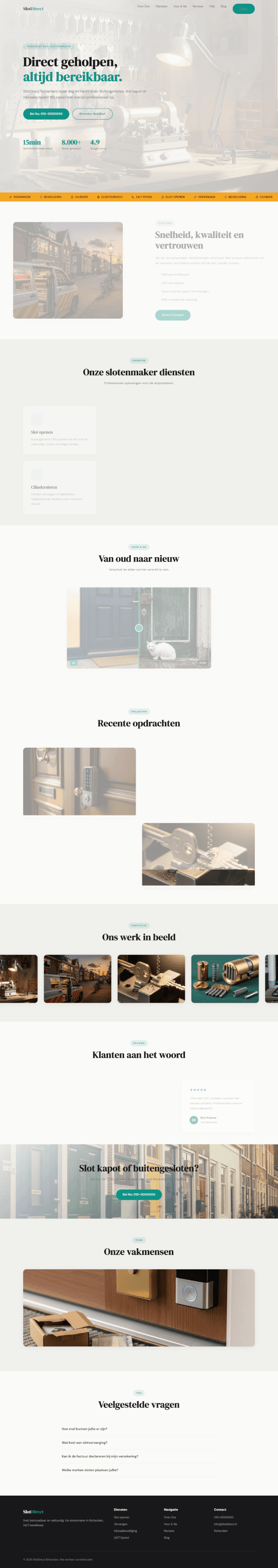 Slotenmaker website demo &mdash; Service Showcase