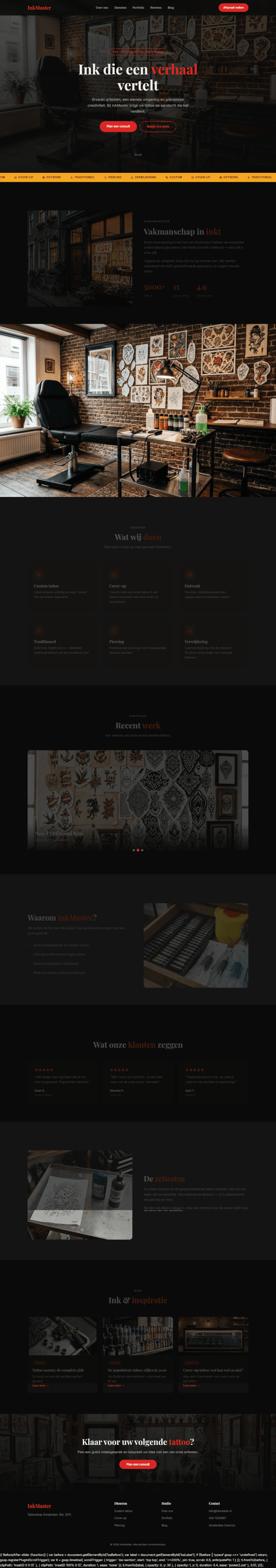 Tattooshop website demo &mdash; Bold & Color