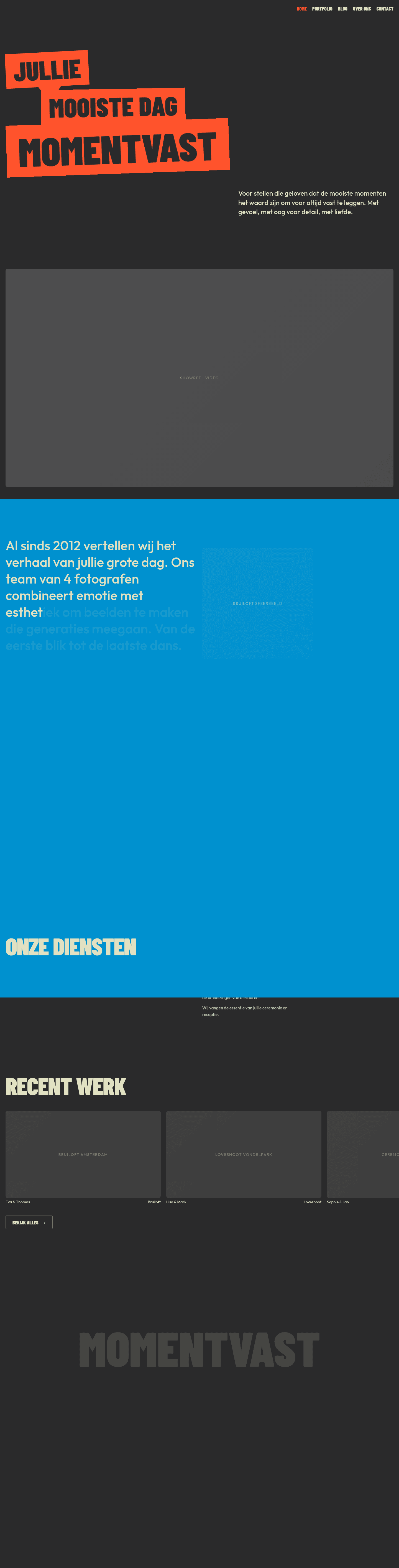 Trouwfotograaf website demo &mdash; Donker & Editorial