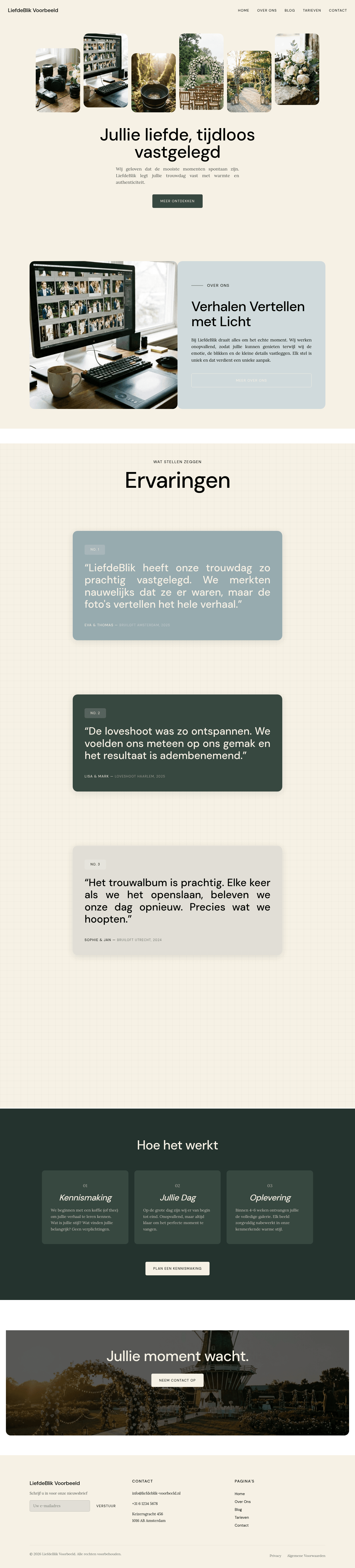 Trouwfotograaf website demo &mdash; Romantisch & Fine Art