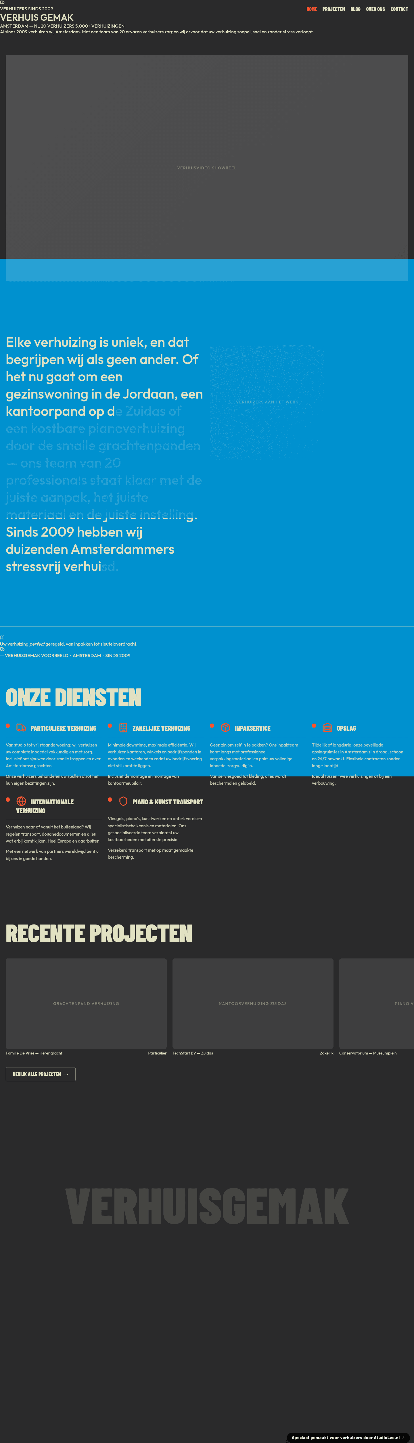 Verhuizer website demo &mdash; Premium & Professioneel